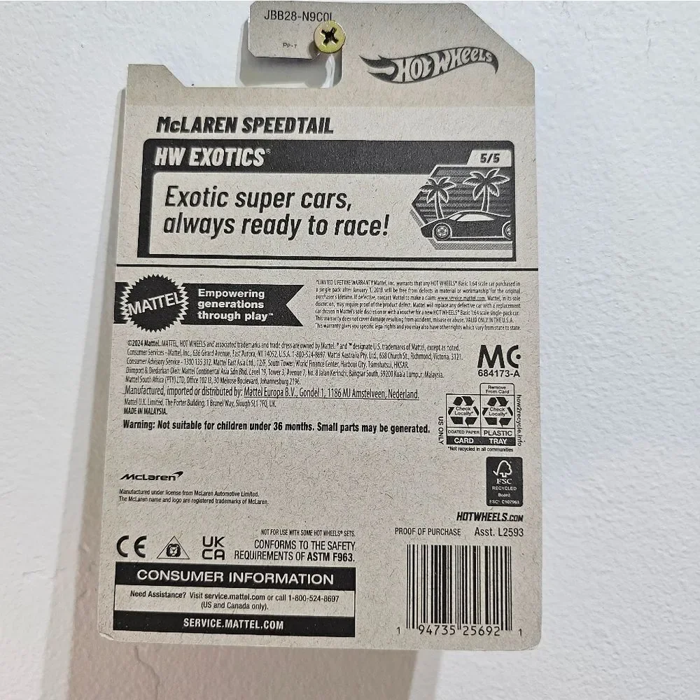 Hotwheels Red McLaren Speedtale